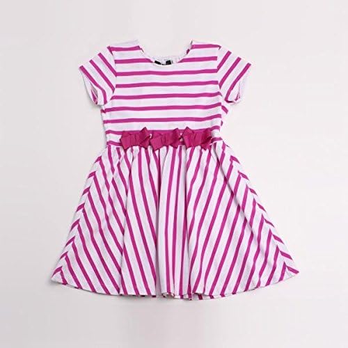Amazon べべ Bebe 天竺ボーダーラメ入り半袖ワンピース ピンク系 130cm ワンピース チュニック 通販