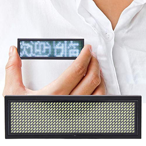 Name Badge, Mini LED Digital Programmable Scrolling Name Message Tag