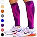 BLITZU Calf Compression Sleeve for Women and Men, Shin Splint Sleeves for Varicose Veins, Nursing, Pregnancy, Running, Footless Compression Socks Support for Calf Muscle Pain Relief Purple S-M