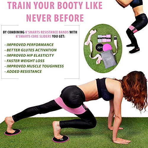 Booty-Fabric-Resistance-Loop-Bands-For-Legs-Glutes-Hips-Butt-Thighs-Circle-Workout-With-AB-Strength-Floor-Exercising-Core-Sliders-Gliding-Fitness-Discs-Beachbody-Equipment-Stretching-Yoga-Strap