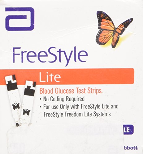 Freestyle LITE Blood Glucose Test Strips NEW Butterfly Design 1 box of 50 - Thumbnail 2