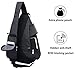Magictodoor Sling Bag for Men Women Travel Packs Chest Backpack w/ Anti-theft RFID Blocking Pocket & USB Charging Port (Black)