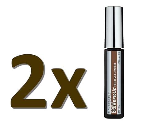 Maybelline New York Brow précises Fiber Filler, Mascara Augenbrauen Marroncino - 2 Stück