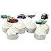 Betop House Set of 24 Pieces Cars Themed Decorative Cupcake Topper for Kids Birthday Party Baby Shower