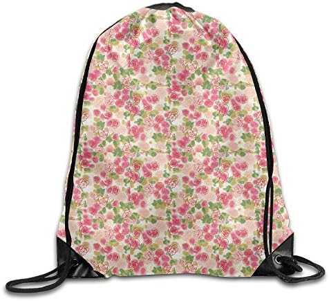 Colorful Flowers Beam Mouth Backpack Knapsack FESDCUTY Backpack Novelty Customize Personality Travel Bag