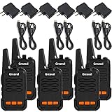 Greaval USB Rechargable Walkie Talkies 6 Pack Long Range Mini 2 Way Radio 16-Channel Up to 5 Mile Range with Charger