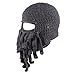 FREE FISHER Men's Head Barbarian Vagabond Beanie Original Foldaway Beard Octopus Pirate Hats Bearded Caps Gray