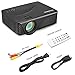 Video Projector, RockBirds GP10 Portable Projector Support SD Card 1080P HD PC USB HDMI AV VGA for Home Cinema Theater ( Black )