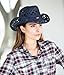 Blue Stylish Toyo Straw Beach Cowboy Hat W/Shapeable Brim, Boho Modern Cowgirl