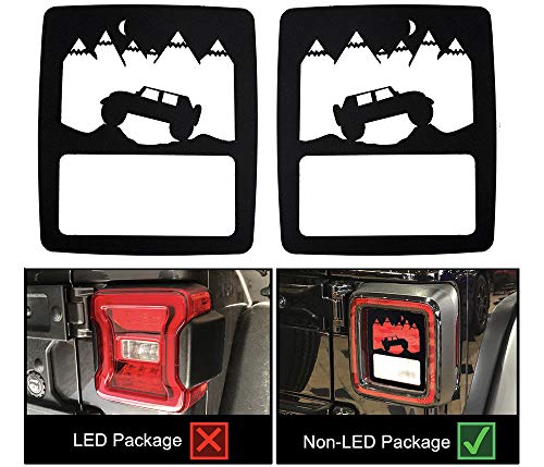VroomTec Automotive Jeep Wrangler Aluminum Tail Light Rear Light Guard Cover for 2018+ JL JLU Sport (New Body Style)| Fitment for Non-LED Sport Models Only - Thumbnail 3
