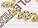 Golden Tone Cascade Chain Tribal Crystal Leopard Cheetah Cat Earring Necklace Set