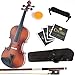 Mendini by Cecilio 1/4 Violin Set For Beginners - Hand Carved Acoustic Violins Kit - Fiddle Solid Wood Kit with Hard Case, Bow, Rosin, Shoulder Rest and Extra Strings