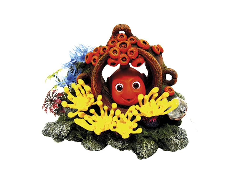 Nobby 28623 Aqua Ornaments Fish in a Jug with Plants 15.5 x 11.3 x 11.5 cm