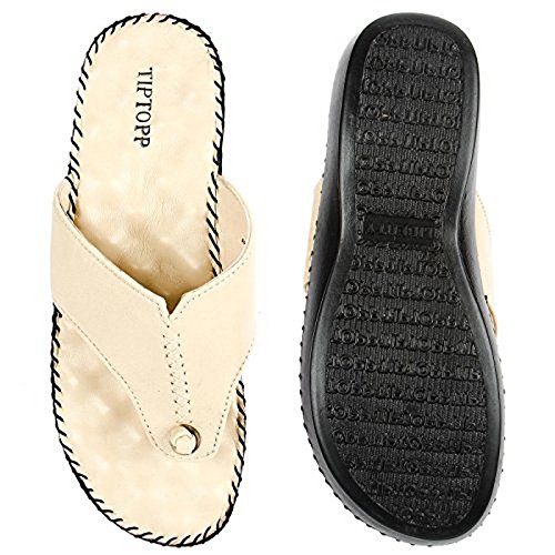 liberty tiptopp women slippers thongs cream