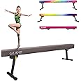 GLANT 8ft Ultrasimple Adjustable&Foldable Balance Beam,High-Low Floor Beam Suede Gymnastics Equipment,No Tool Require, Gymnastics Beam for Training&Professional HomeTraining