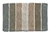 Chardin home Cordural Stripes Bath Mat, Set of 2 Bath Rugs (21 Inches x34 Inches & 24 Inches x40 Inches) | Non Slip Bathroom Rug, Machine Washable, Plush, Highly Absorbent | Bluish Gray- Beige