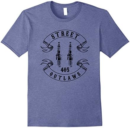 Mens 405 Street Outlaws T Shirt (Black Edition) 3XL Heather Blue