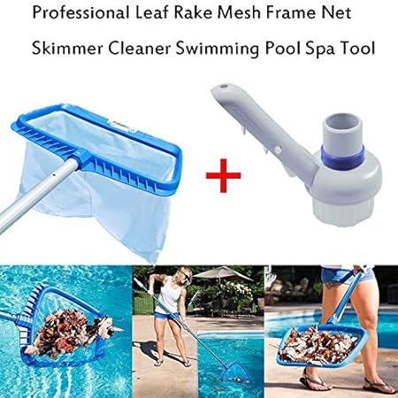 Mano Skimmer 2pcs Hoja Profesional Rake malla marco de la red Skimmer