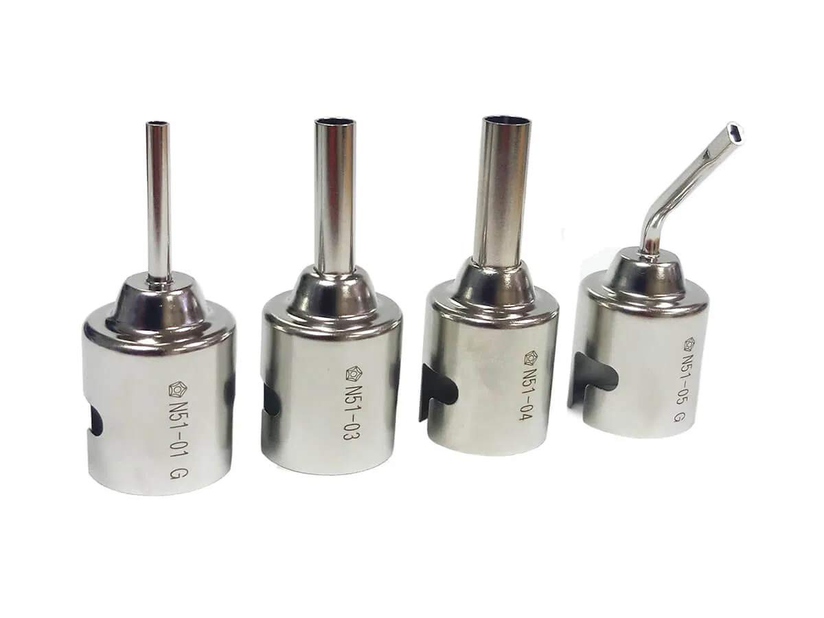 Hakko Hot Air Rework Nozzle, N51-50 Set (1,3,4 &5)