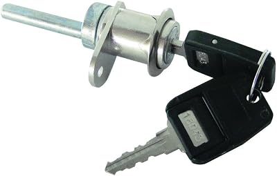 Asec 708-RKB-10MB Single Flange Fix Furniture Pedestal Lock 2 Keys Chrome