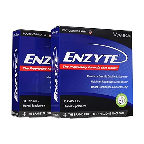 Enzyte® Natural Male Enhancement Supplement for Quality and Stamina with Asian Ginseng, Ginkgo Biloba, Grape Seed Extract, Horny Goat Weed - 60 Capsules (Best Performance Enhancing Supplements)