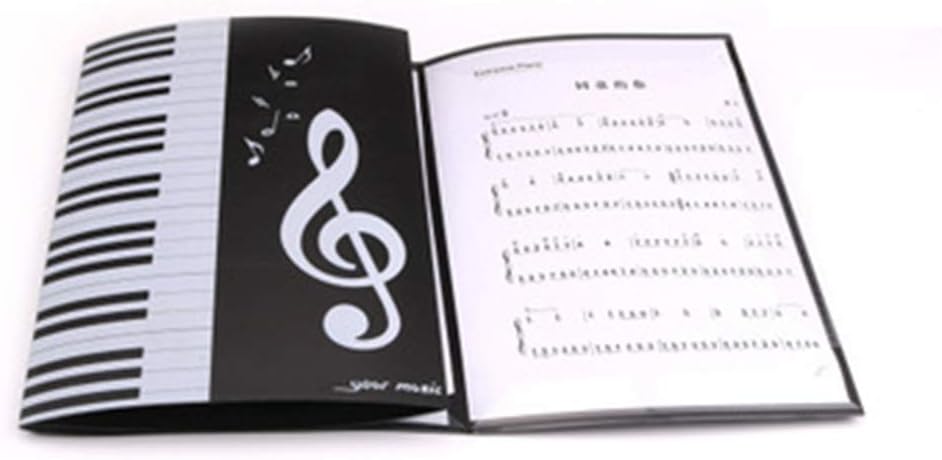 Classeur de présentation A4 pour piano, partition de musique en trois