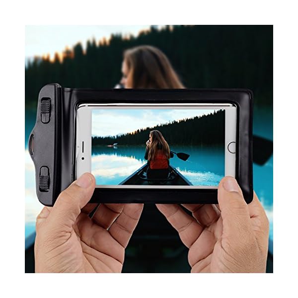 IPX6-Certified-Waterproof-Dry-Bag-Compression-Sack-Waterproof-Phone-Case-Roll-Top-Closure-2-Detachable-Shoulder-Straps-Kayaking-Snowboarding-Rafting-Boating-Hiking-Camping-Black