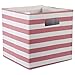 DII Foldable Fabric Storage Container 11 x 11 x 11, Stripe Rose, Small,