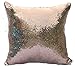 Livedeal Reversible Sequins Mermaid Pillow Cases 4040cm Bronze and White