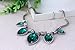 Green Acrylic Cut Tear Drop Bead Chunky Black Chain Fashion Lady Collar Necklace