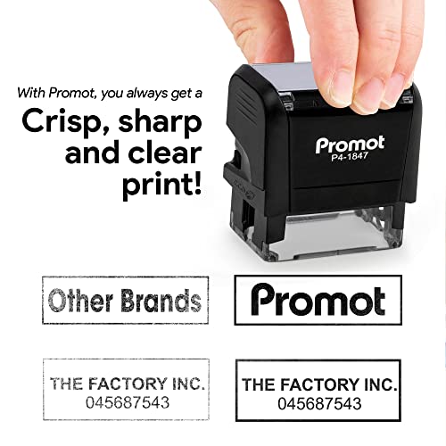 Promot Self Inking Personalized Stamp Up to 4 Lines of Personalized