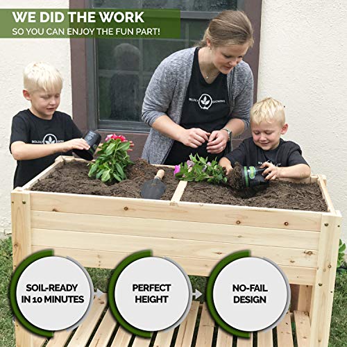 Cedar Raised Planter Box with Legs Elevated Wood Raised Garden Bed