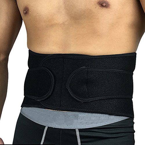 HEART SPEAKER Pro Sports Men Women Waistband Belt Basketball Weightlifting Training Fitness size L (Black)
