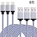 Cordify iPhone Charger 3Pack 6FT Lightning Cable Nylon Braided 8 Pin to USB Sync and Charging Cable Cord for Apple iPhone 6s 6 Plus 5s 5c 5, iPad Pro, Air 2, iPad mini 4 3 2, iPod Nano/Touch (White)