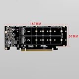 PH44PRO 4-Disk NVMe Card PCIeX16 to M.2 M-Key NVMEx4 SSD Adapter view 8