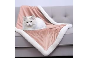 Bedding Aid Pet Blanket for Cats & Small Dogs, Double-Side Sherpa Blanket for Pets, Cozy Small Blanket Couch Cover for Dogs (