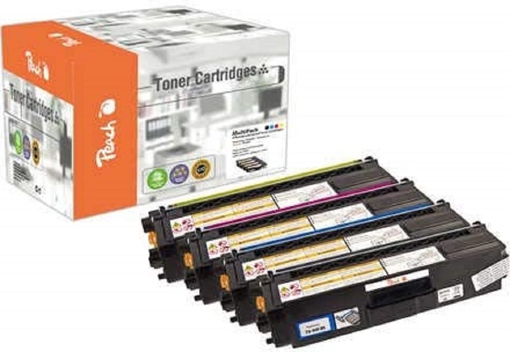 Peach PT738 Multi Pack (Black, Yellow, Magenta and Cyan) Remanufactured Toner Cartridges Pack of 4