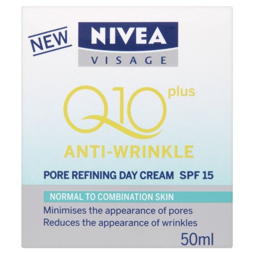 Nivea Visage Q10 Plus Anti Wrinkle Pore Refining Day Cream 50ml for Normal to Combination Skin