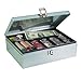 STEELMASTER Anti-Theft Security Cable Cash Box, Includes Keys, 11 x 4 x 7.75 Inches, Chrome (221613092)