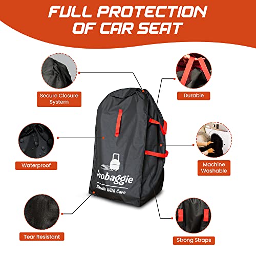 Car Seat Travel Bag for Airplane Foldable Gate Check Car Seat Bag for