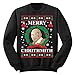 fresh tees Mike Tyson Merry Chrithmith Ugly Christmas Sweater Holiday Sweatshirt (Large, Black)