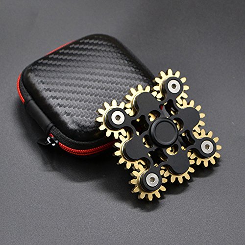 Micogo EDC Metal Finger Spinner for Boredom Kids & Adults Relieve Stress and Kill Time,multi style (9-gear black)