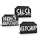 Set of 3 Black Mini Erasable Chalkboards/Write On Message Boards/Wedding Table Place Holder Signs