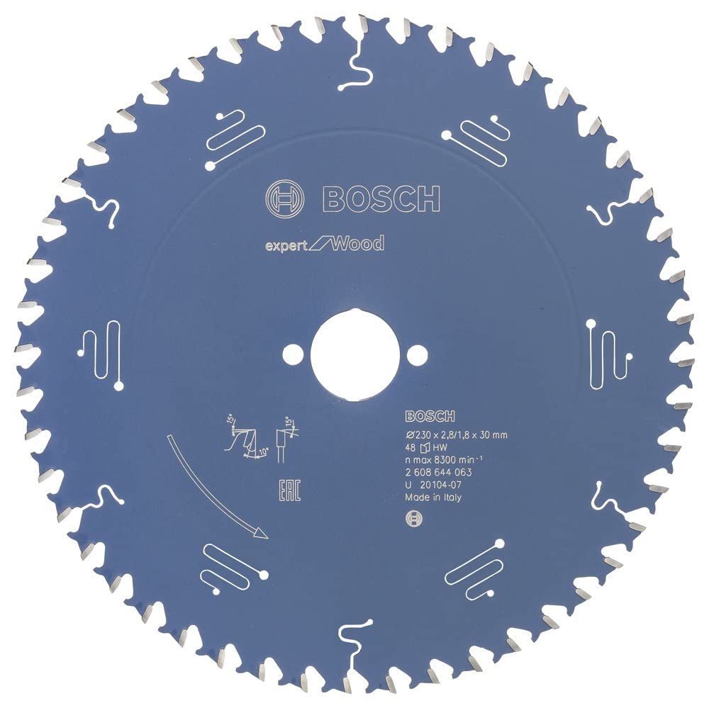 Bosch 2608644063 48T "Expert" Circular Saw Blade for Wood, Blue, 230 x 30 x 2.8 mm