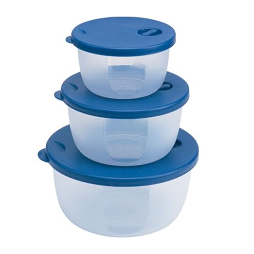 Cuenco redondo de plástico apto para microondas, 3 unidades, para ...