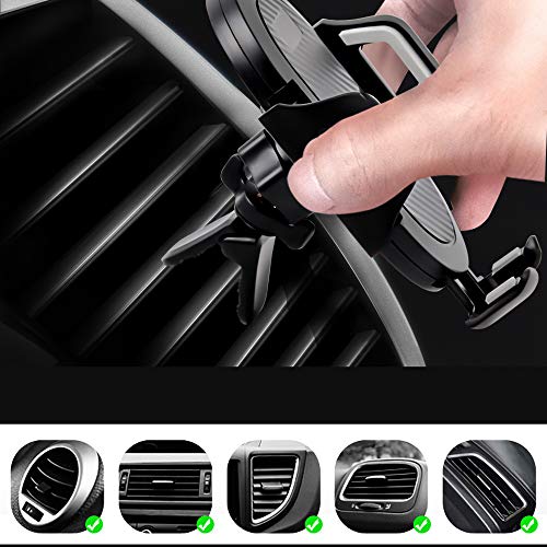 Car Phone Mount Smart Phone Holder for Car 2 in 1 Dashboard Windshield & Air Vent Universal Fit Mobile Phone Cradle with Adjustable Knob One Click Release Button for iPhone Xs MAX XR X Samsung Series - Thumbnail 4
