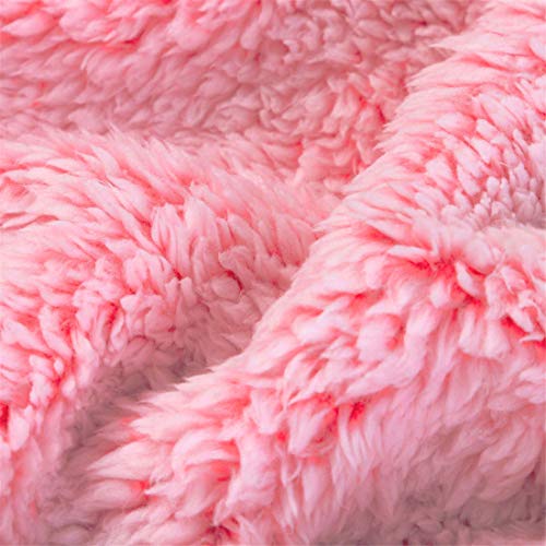 DaoAg Womens Solid Color Vest Winter Warm Outwear Casual Faux Fur Zip Up Sherpa Jacket with Pocket (Pink, M) - Thumbnail 5