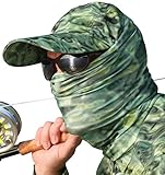Aqua Design Fishing Sun Mask Camo Multipurpose Face Wind Sun Protection Head Tube Sizes Youth to Adult XL Fishing Hunting Gaiter
