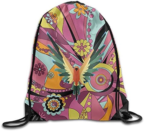 Logan Parrot Paul unique Logo Bag,Sport Gym Sack Drawstring Backpack Bag
