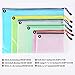 Outus 6 Pieces 6 Size Zipper File Bags Mesh Document Bag File Pouch Storage Zipper Bags for Cosmetics Offices Supplies Travel Accessories, 6 Colors